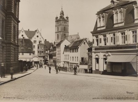 Ansicht von der Pädagogstraße auf die Kirchstraße, Stadtkirche