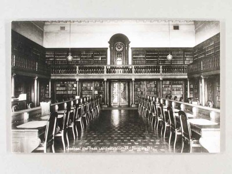 Großer Lesesaal im Schloss nach 1933