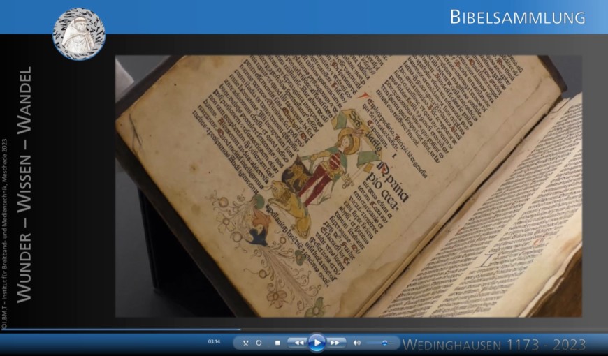 Doppelseite aus der Bibel - Bibelsammlung Wedinghausen