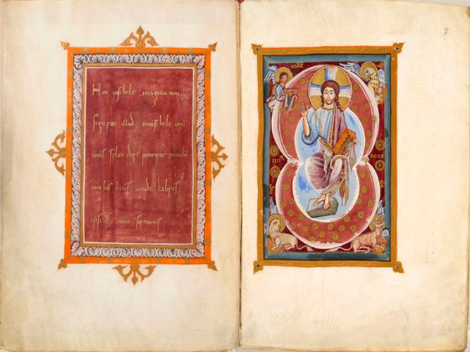 Doppelseite aus dem Hitda-Codex