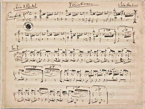Notenhandschrift von Johannes Brahms