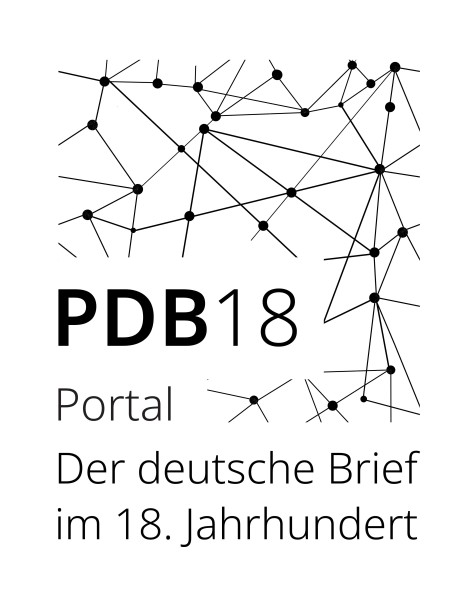 Schrift mit vernetzten Linien mit Knotenpunkten - Logo PDB18
