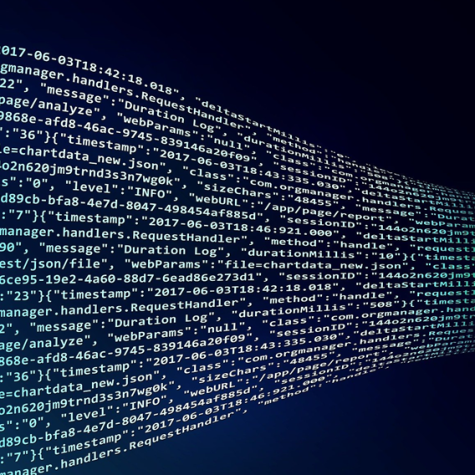 Auszug aus xml-Datei mit blauem Hintergrund,